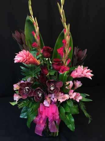 ginger orchids and roses pink merlot