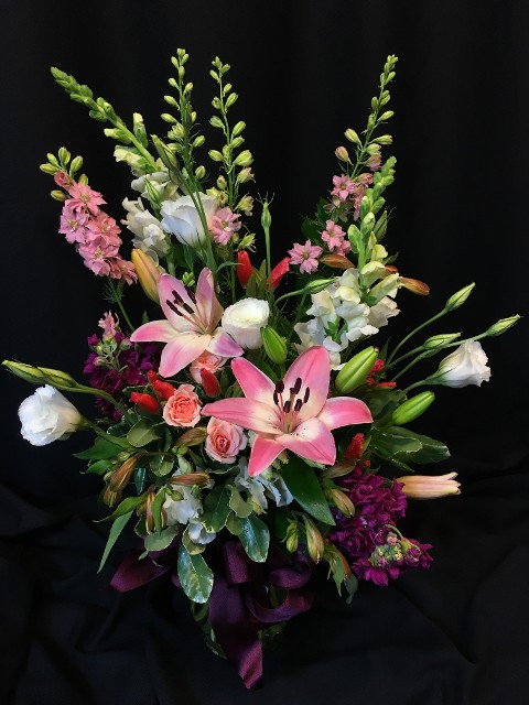 valentine special medium mixed bouquet with spray roses by Flower Fiesta florist in Rancho Cordova