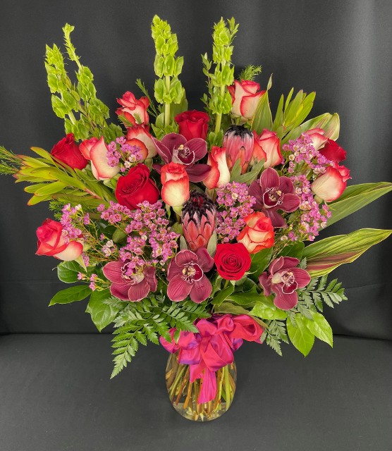 large full orchid rose bouquet